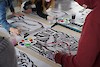 Vue d'atelier avec les élèves des écoles primaires de Gouesnou autour de l'oeuvre de Corentin Canesson, 2021
