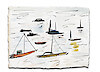 Etel Adnan, Port, 1980’s Aquarelle et pastel sur papier 25 x 33 cm ©The Estate of Etel Adnan et Galerie Lelong